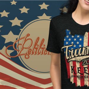 Trump 2020 Keep America Great Flag Vintage T-Shirt | Political T Shirts, Gifts, and Gift Ideas for Republicans and conservatives | PoliticalGift.com