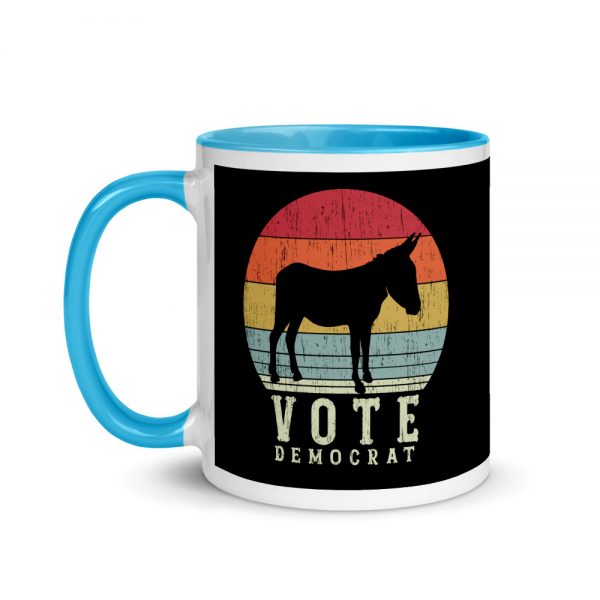 Vote Democrat Coffee Mug with Color Inside - Image 4