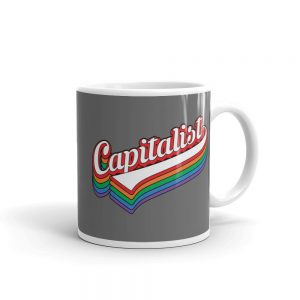 Capitalist Retro Typography Mug | Political T Shirts, Gifts, and Gift Ideas for Republicans and conservatives | PoliticalGift.com