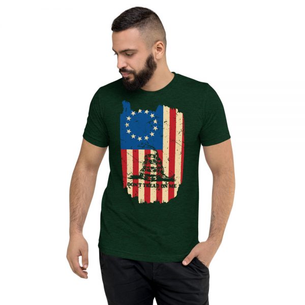 Betsy Ross Gadsden 13 Star American Flag T-Shirt | Political T Shirts, Gifts, and Gift Ideas for Republicans and conservatives | PoliticalGift.com