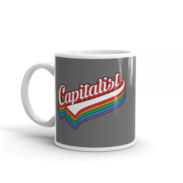 Capitalist Retro Typography Mug | Political T Shirts, Gifts, and Gift Ideas for Republicans and conservatives | PoliticalGift.com