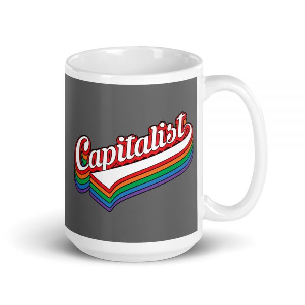 Capitalist Retro Typography Mug | Political T Shirts, Gifts, and Gift Ideas for Republicans and conservatives | PoliticalGift.com