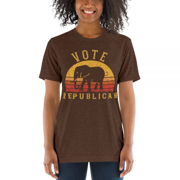 Vote Republican Elephant Sunset T-Shirt - Image 4