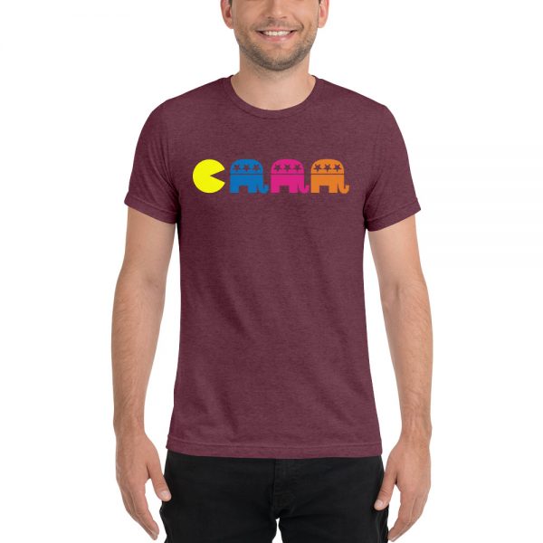 Pac-Man 1980s Retro Democrat T-Shirt - Image 3