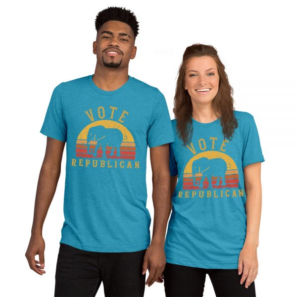 Vote Republican Elephant Sunset T-Shirt - Image 15